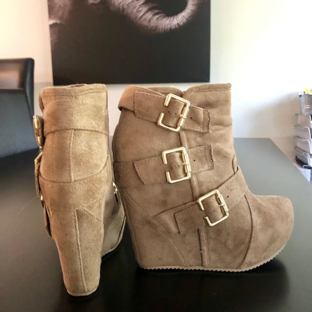 WEDGE BOOTIES SODA 6 1/2 TAN